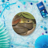 Roodnekkige keelback papieren bordje (Feest)