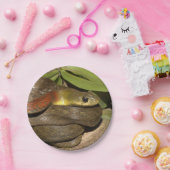 Roodnekkige keelback papieren bordje (Feest)