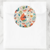 Roodnekstickers Ronde Sticker (Tas)