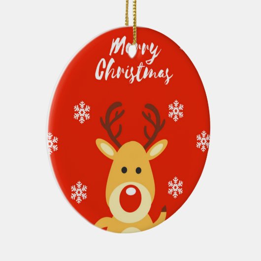 Roodneusdeerb Keramisch Ornament (Rechts)