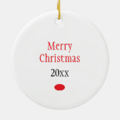 Roodneusgordel met kerstavond keramisch ornament (Achterkant)