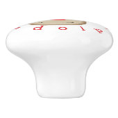 Roodneuskop Keramische Knop (Zijkant)