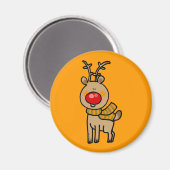 Roodneusrendier Magneet (Voorkant / Achterkant)
