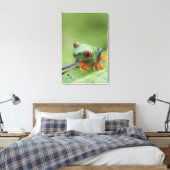 Roodogen boomkikker (Agalychnis callidryas) 2 Canvas Afdruk (Insitu (Slaapkamer))