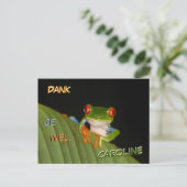 Roodogige Bontgekleurde Nachtkikker Bedankt Ansich Briefkaart (Staand voorkant)