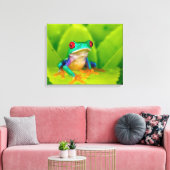 Roodogige boomkikker, Costa Rica Canvas Afdruk (Insitu (Woonkamer))