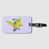 Roodogige Boomkikker Groene Bladeren Lavendel  Bagagelabel (Voorkant (horizontaal))