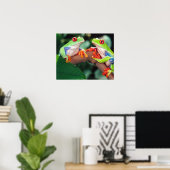 Roodogige Boomkikker Paar, Agalychinis callidryas, Poster (Thuiskantoor)