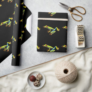 Roodogige geschilderde boomkikker cadeaupapier