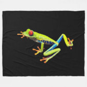 Roodogige geschilderde boomkikker fleece deken (Voorkant (Horizontaal))