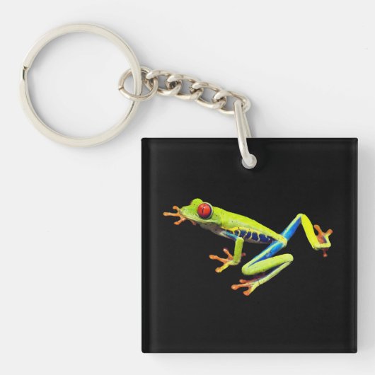 Roodogige geschilderde boomkikker sleutelhanger (Voorkant)
