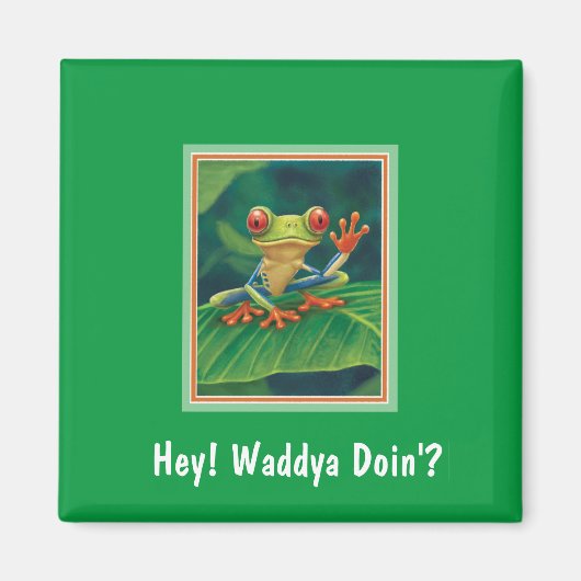 roodoogige boomkikkermagneet magneet (Voorkant)