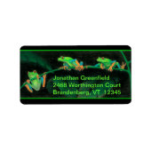 roodoogmakende boomkikkers etiket (Voorkant)