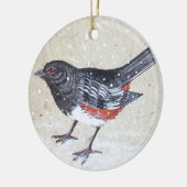 Roodoogtoeviaar Keramisch Ornament (Links)