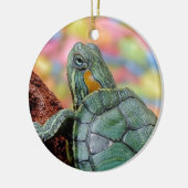 Roodoorschildpad Keramisch Ornament (Links)