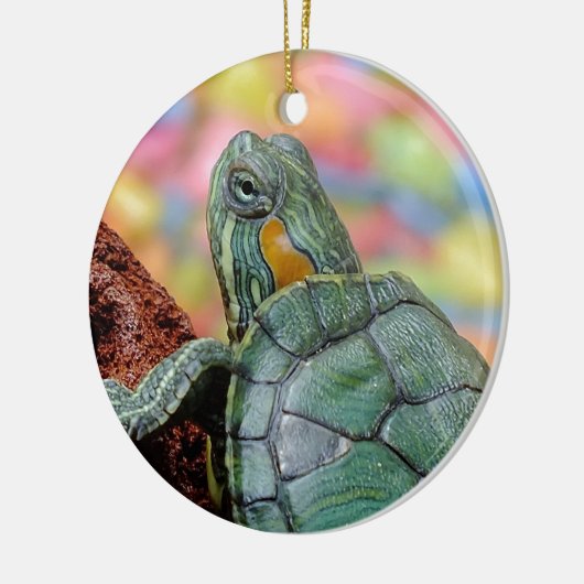 Roodoorschildpad Keramisch Ornament (Links)