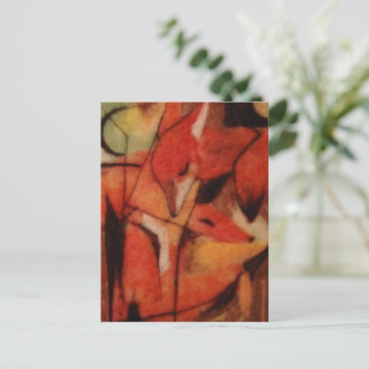 Roodoxes Briefkaart (Staand voorkant)