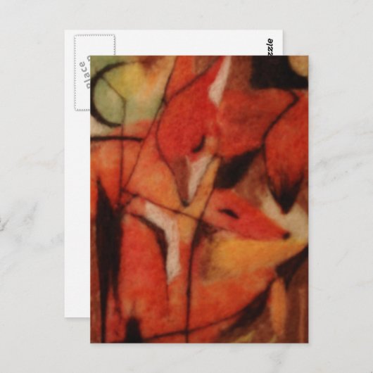 Roodoxes Briefkaart (Voorkant / Achterkant)