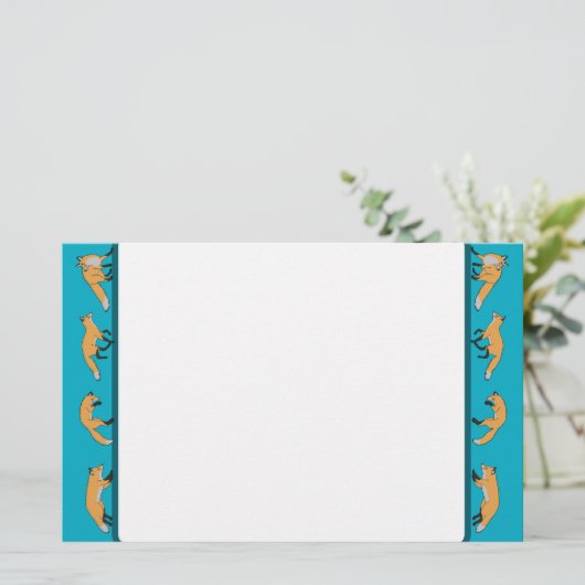 Roodoxes Briefpapier (Staand voorkant)