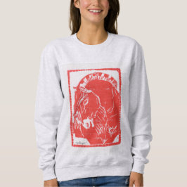 Roodpaardenontwerpsweatshirt (Noors Fjord Horse) Trui