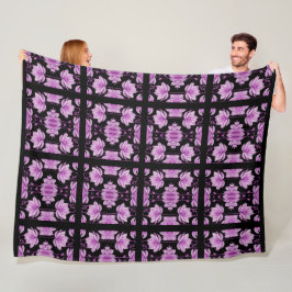 Roodpaarse lotus fleece deken