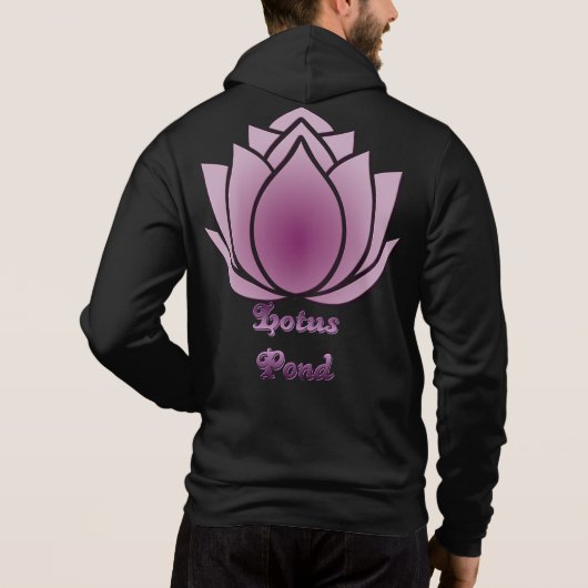 Roodpaarse lotus hoodie (Achterkant)