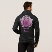 Roodpaarse lotus hoodie (Achterkant volledig)