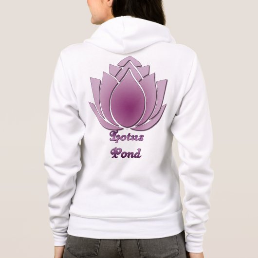 Roodpaarse lotus hoodie (Achterkant)