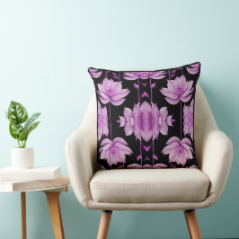 Roodpaarse lotus kussen