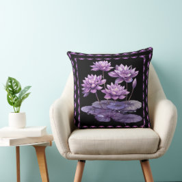 Roodpaarse lotus kussen