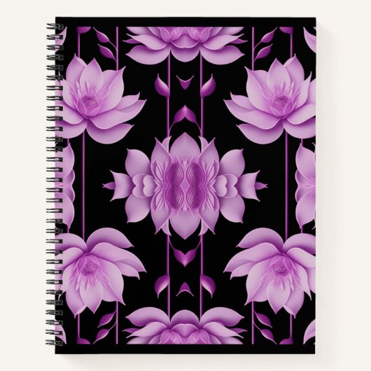 Roodpaarse lotus notitieboek (Voorkant)