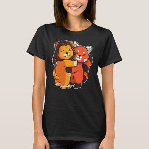 Roodpanda en luienkoeien voor vrouwen Dier H T-shirt