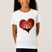 Roodpanda hart voor kinderen t-shirt (Voorkant)