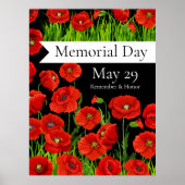 Roodpapaver Memorial Day Poster (Voorkant)
