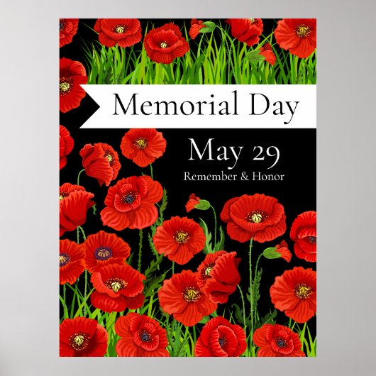 Roodpapaver Memorial Day Poster (Voorkant)