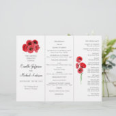 Roodpapaver-trouwprogramma (Staand voorkant)