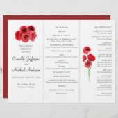 Roodpapaver-trouwprogramma (Voorkant / Achterkant)