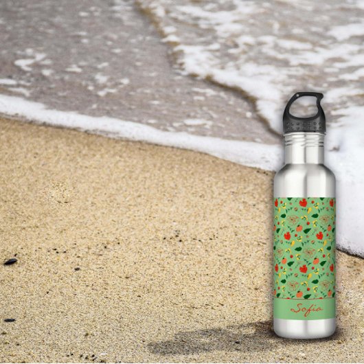 Roodpapaver Waterfles