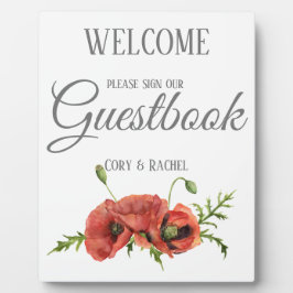  Roodpapaver Weddenschap Fotoplaat