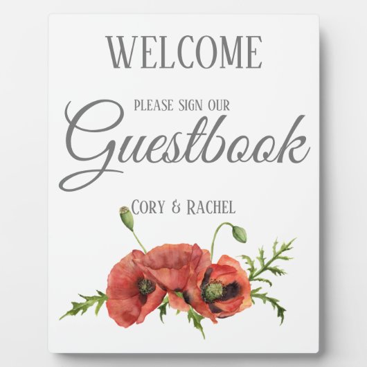  Roodpapaver Weddenschap Fotoplaat (Voorkant)