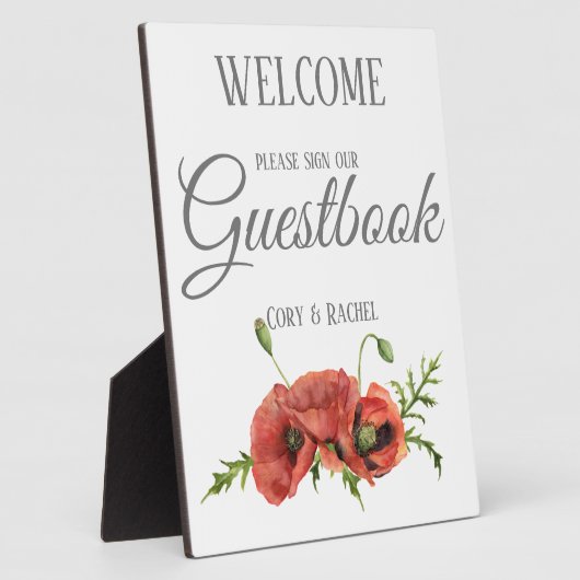 Roodpapaver Weddenschap Fotoplaat (Zijkant)