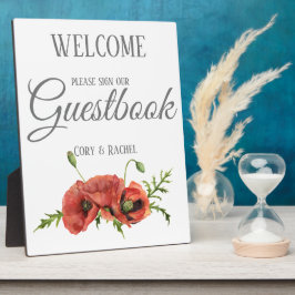 Roodpapaver Weddenschap Fotoplaat