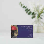 Roodpijn over de ingang van het bedrijf visitekaartje (Staand voorkant)