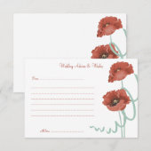 Roodpindenkaarten voor huwelijksadviezen en -kaart advieskaart (Voorkant / Achterkant)