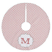 Roodpokstip Afdrukmonogram Initiaal Kerstboom Rok (Voorkant)