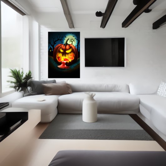 Roodpompoenbloed | AI Art Poster