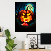 Roodpompoenbloed | AI Art Poster (Thuiskantoor)