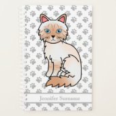Roodpunt Tabby Birman/Ragdoll En Poten & Tekst Planner (Voorkant)