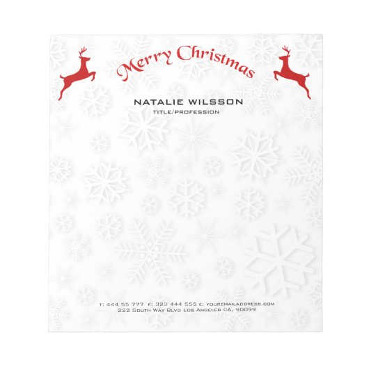 Roodrendieren Notitieblok (Voorkant)