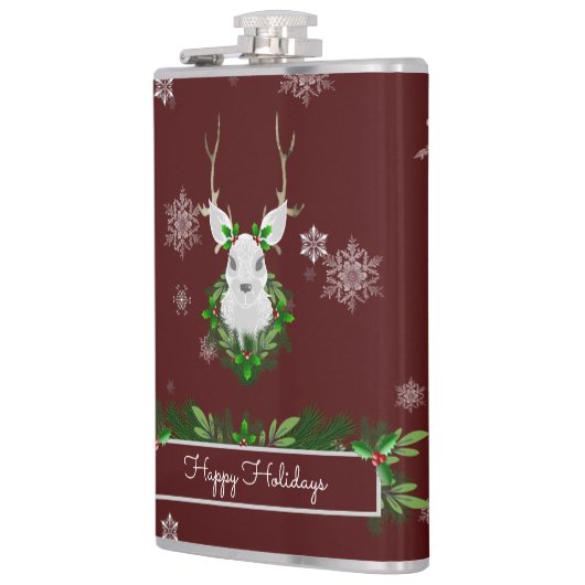 Roodrendierfles Heupfles (Links)